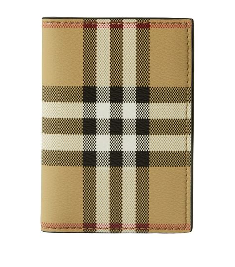 burberry vintage check and leather folding wallet|burberry black wallet.